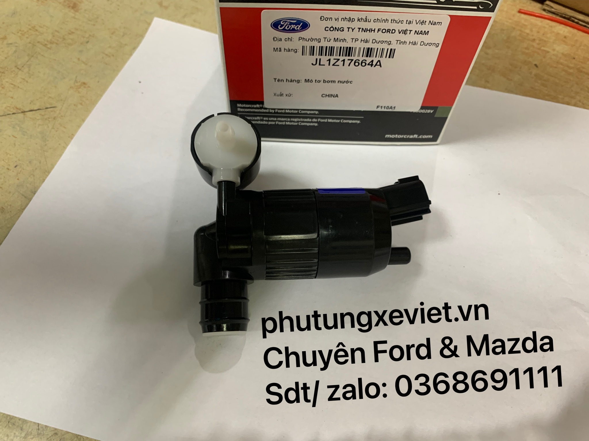 Mô tơ bơm nước rửa kính EcoSport Everest Explorer JL1B17664AAA JL1Z17664A