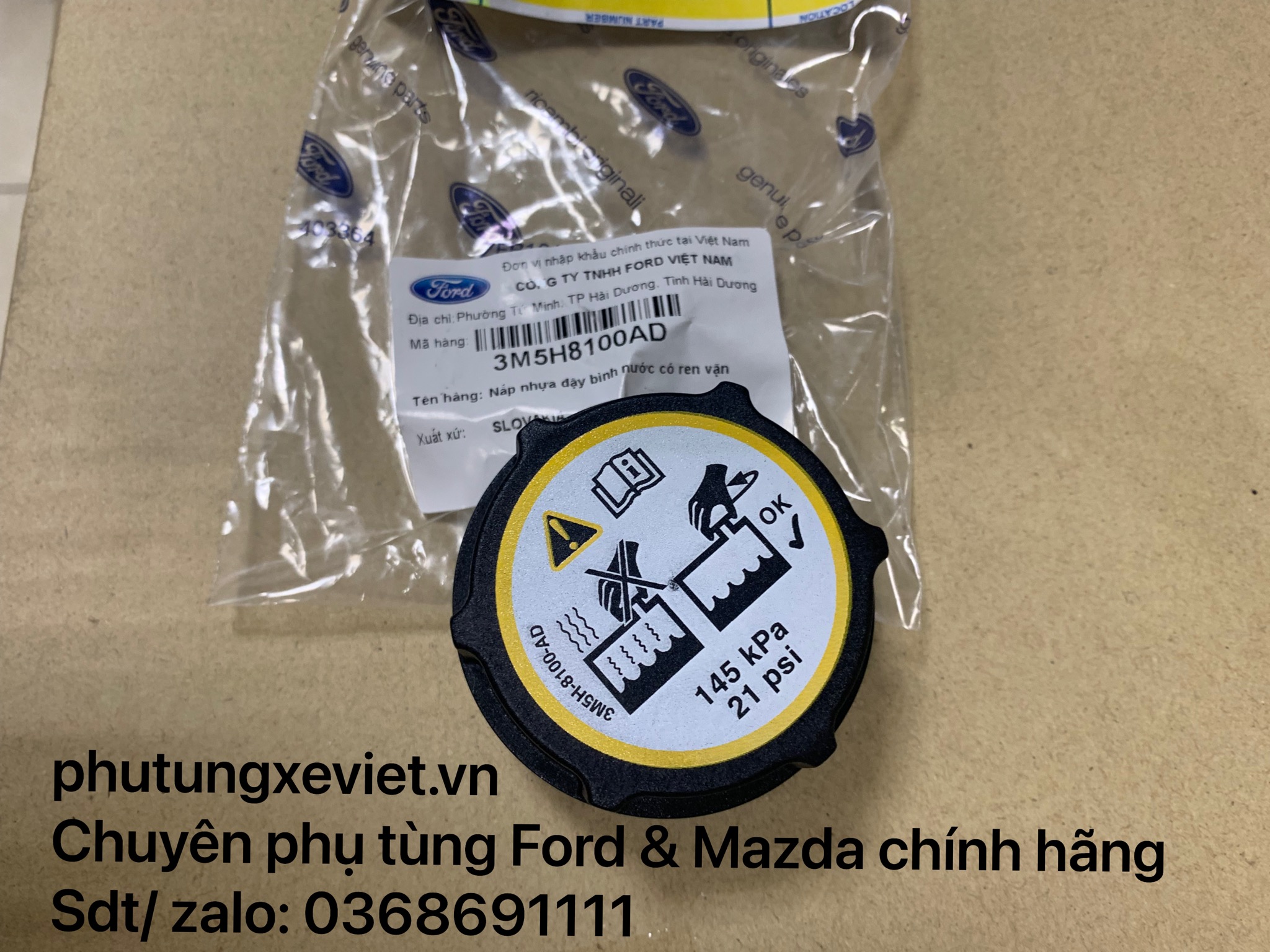 Nắp bình nước phụ Ford Focus 1.8 2.0 3M5H8100AD