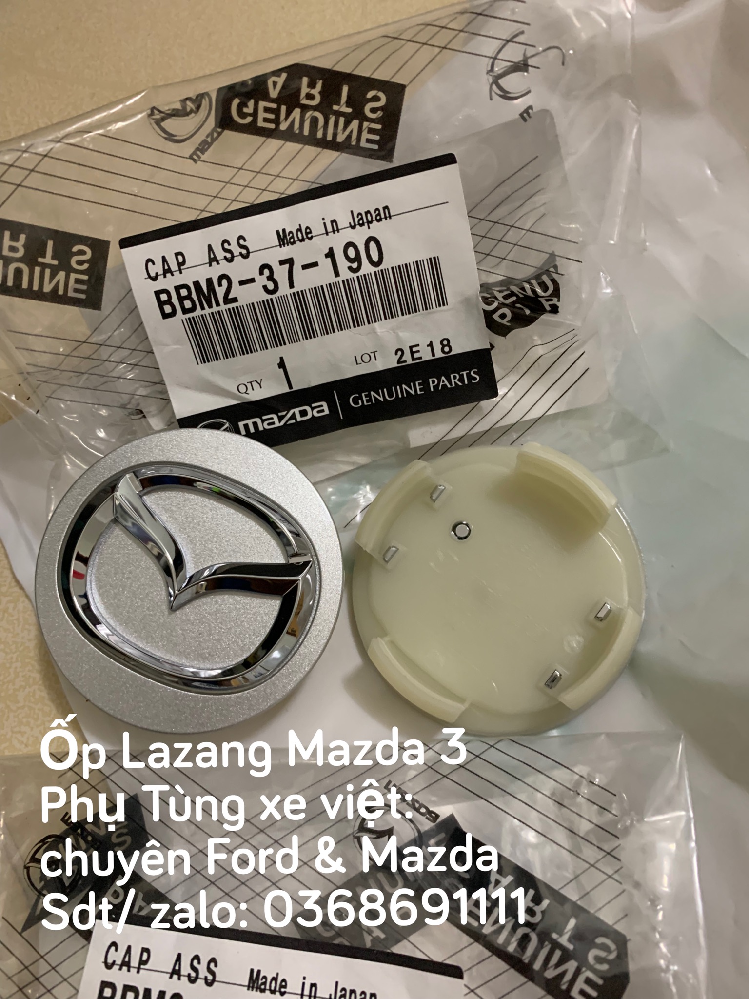 Ốp la zăng Mazda 3 , chụp lazang Mazda 3 BBM237190 BBM2-37-190