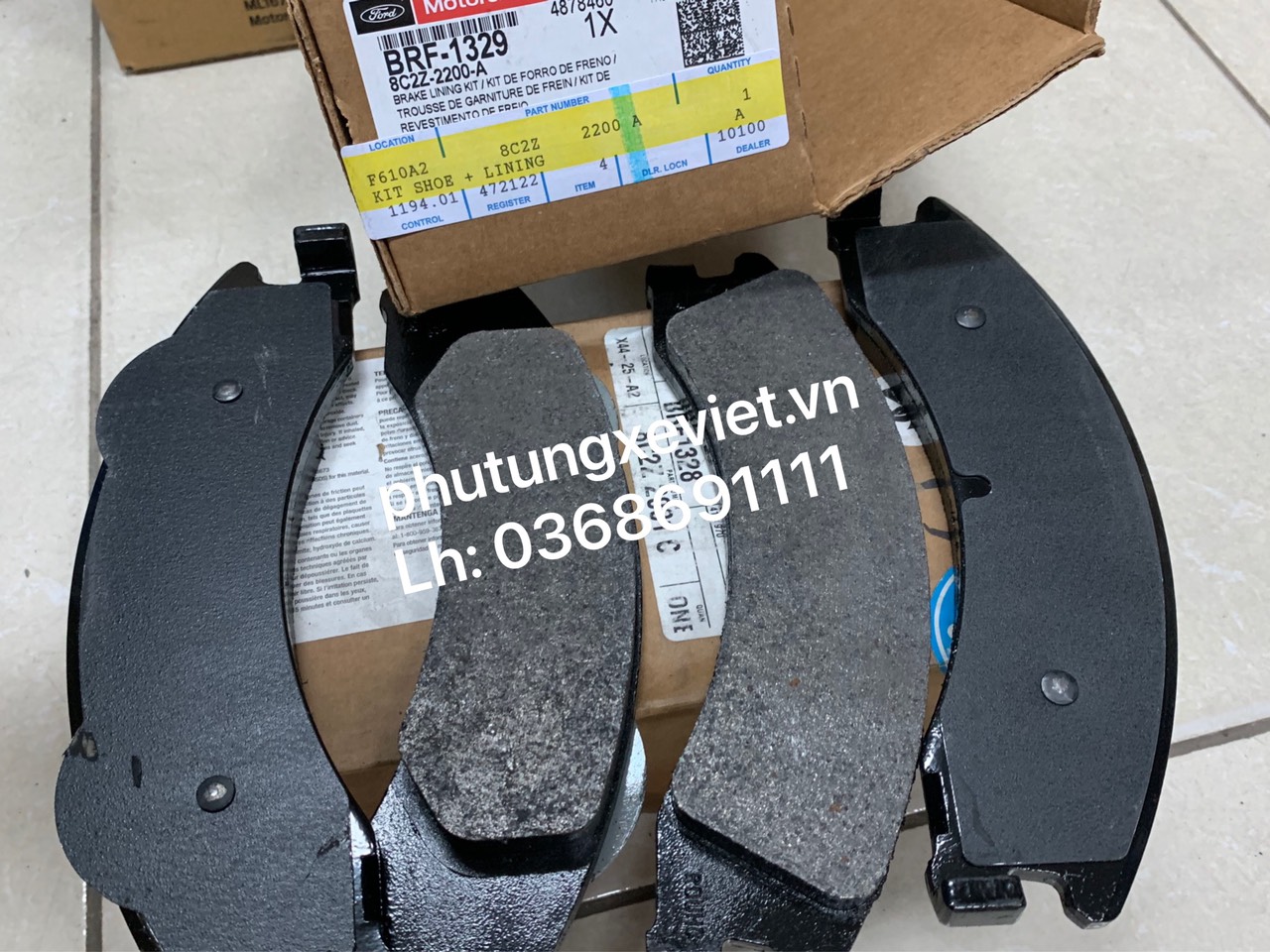 Má phanh trước Ford F150 / 8C24-2218-C / 8C24-2218-B