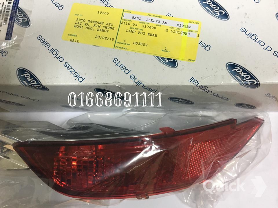 Đèn phản quang badsoc sau Fiesta – 8A6115K273AD / 8A6117A849AB