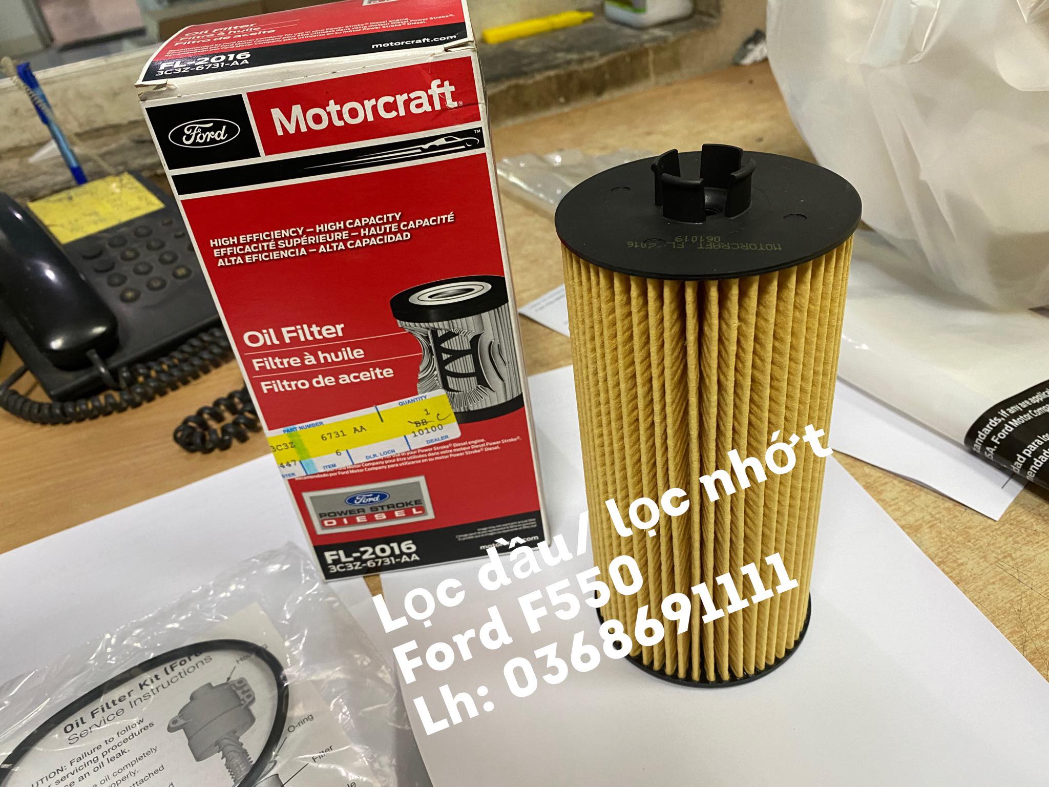 Lọc dầu (lọc nhớt) động cơ Ford F550 / 3C3Z-6731-AA / FL-2016