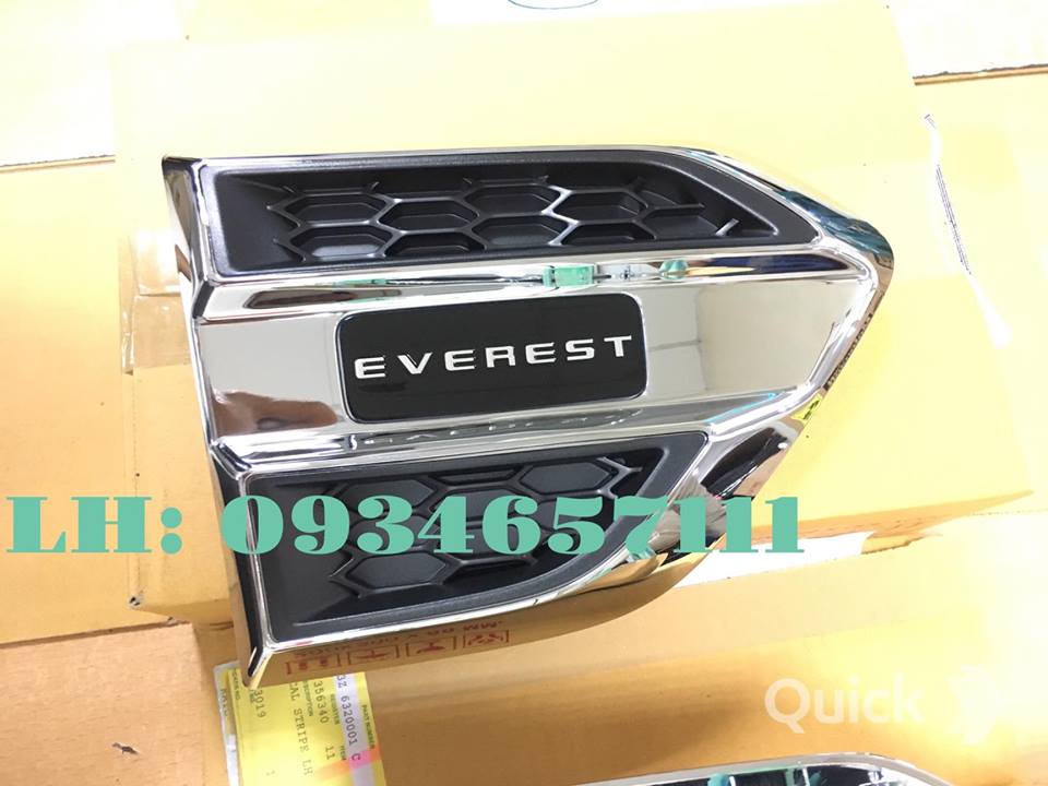 Ốp gió tai xe Ford Everest / Ốp mang cá Everest