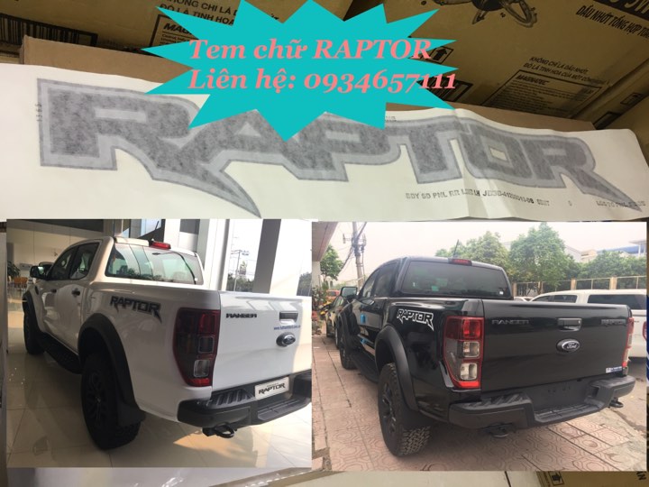 Chữ Raptor trên hông xe Ranger