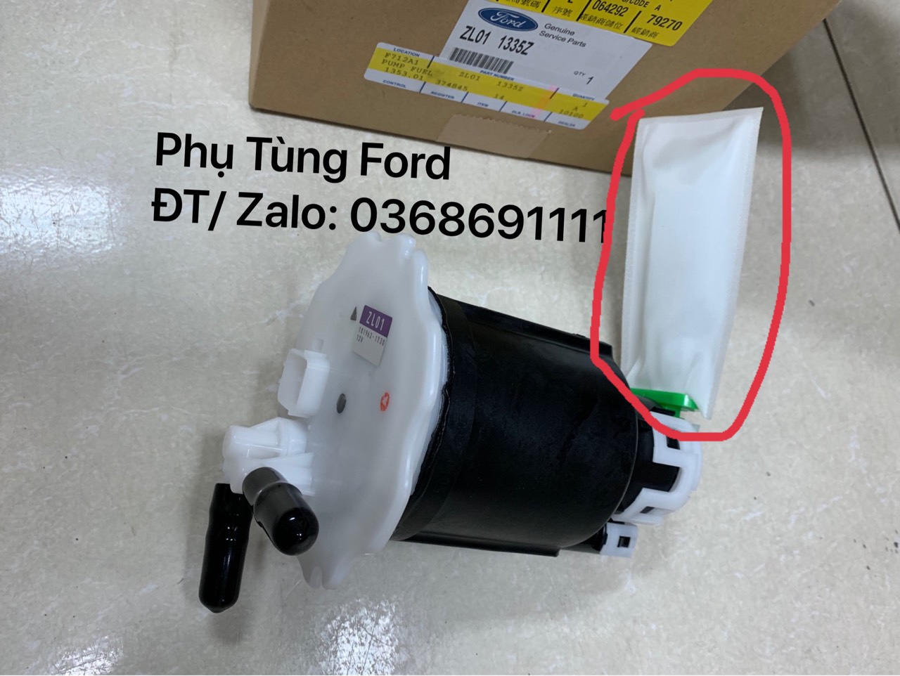 Túi lọc (lọc xăng thô) trong bình Mazda Premacy, Mazda 323