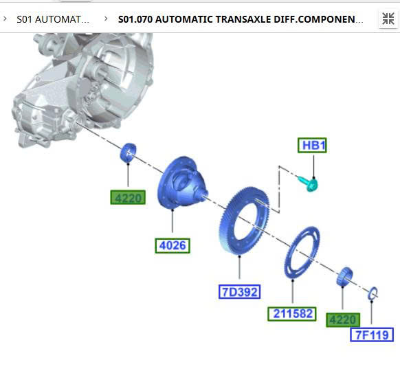 Bi vi sai hộp số Ford EcoSport, Fiesta AE8Z4220A AE8P4220AA