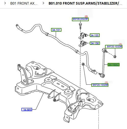 Rotuyn cân bằng trước Ford Fiesta 8V5Z5K484C DJ3534170
