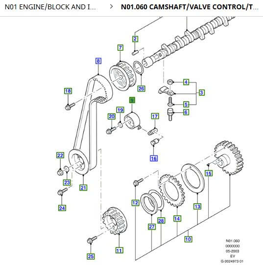 Bi tăng curoa cam Everest 2005 06 07 08 WL8112700 WL81 12700