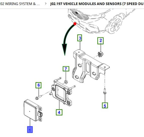 cảm biến rada đầu xe Ford Territory N2E99G768AE S2E99G768BA