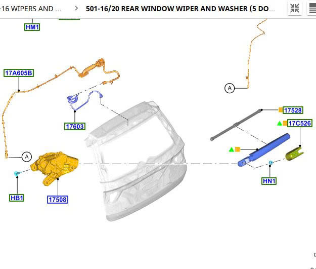 Cần, chổi gạt mưa sau Ford Everest 2023 24 25 26 N1VZ17526C