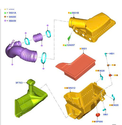 Lọc gió động cơ Mustang 2.3 2016 17 18 19 FA1918 FR3Z9601A
