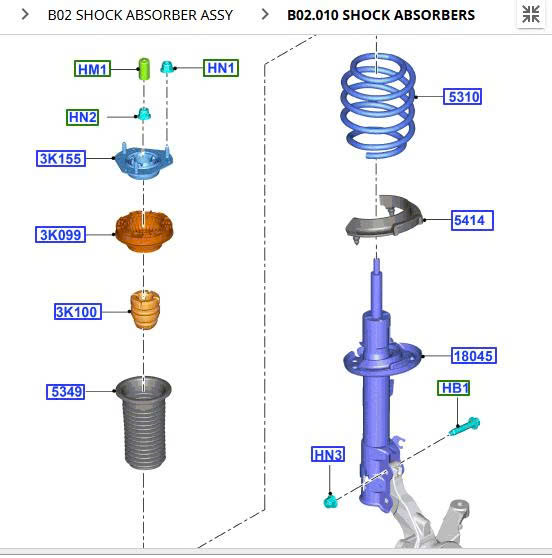 Bát bèo giảm sóc trước Ford Fiesta DA1T34380 8V5Z3A197B