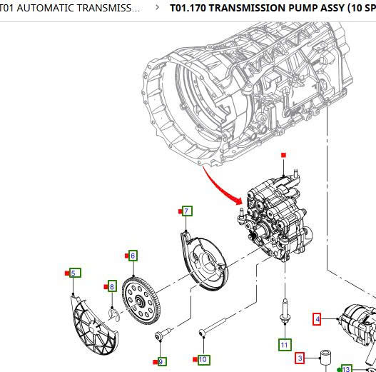 Bơm nhớt, bơm dầu hộp số Ranger, Everest 2.0 JB3Z7A103B