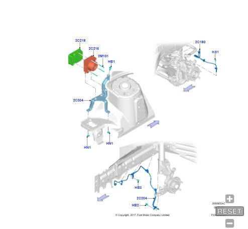 Cảm biến ABS sau Ford Mustang 2017 đến 2023 FR3C2C190BA