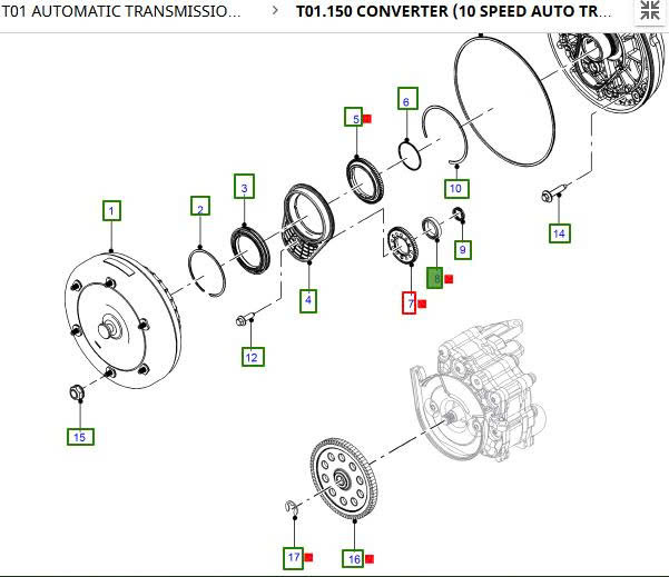 Bi bánh răng bơm dầu số tự động Ranger, Everest 2.0 HL3Z7025A