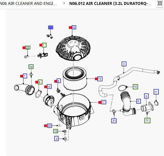 Lẫy cài bầu lọc gió Ford Ranger Mazda BT EB3G9628AA 7H6Z962