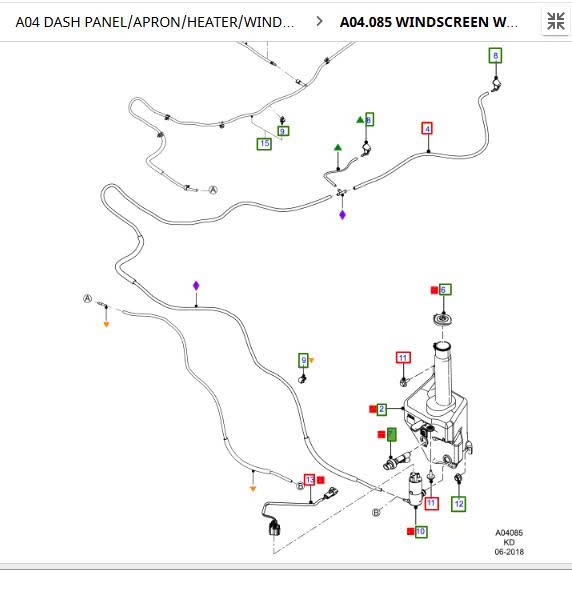 Cảm biến nước rửa kính Ranger 2015 16 17 18 19 AB3Z17B649A
