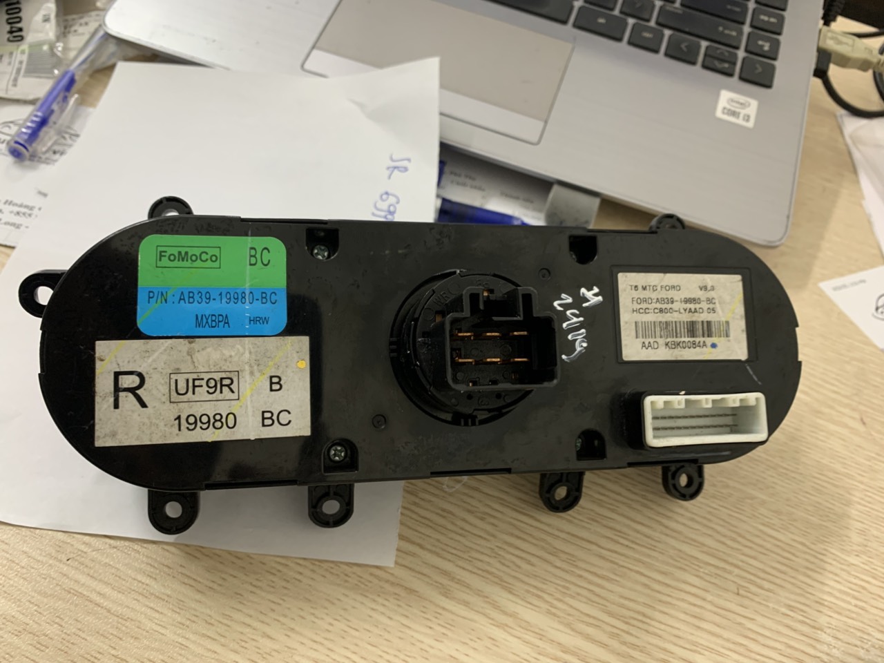 Công tắc chỉnh điều hoà Ford Ranger 2014 15 16 AB3919A522BE