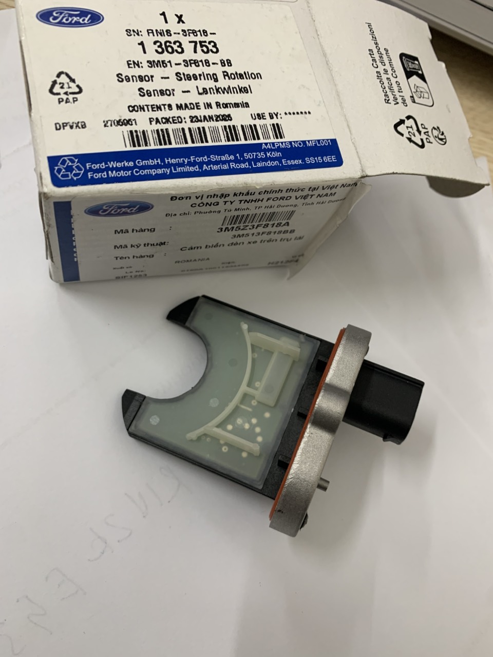 Cảm biến góc lái Ford Focus 2005 6 7 8 9 10 11 12 3M513F818BB