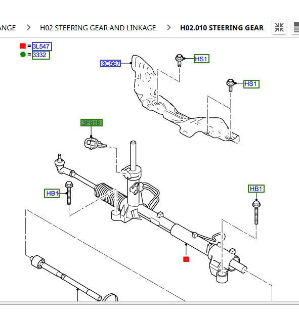 Cảm biến góc lái Ford Focus 2005 6 7 8 9 10 11 12 3M513F818BB