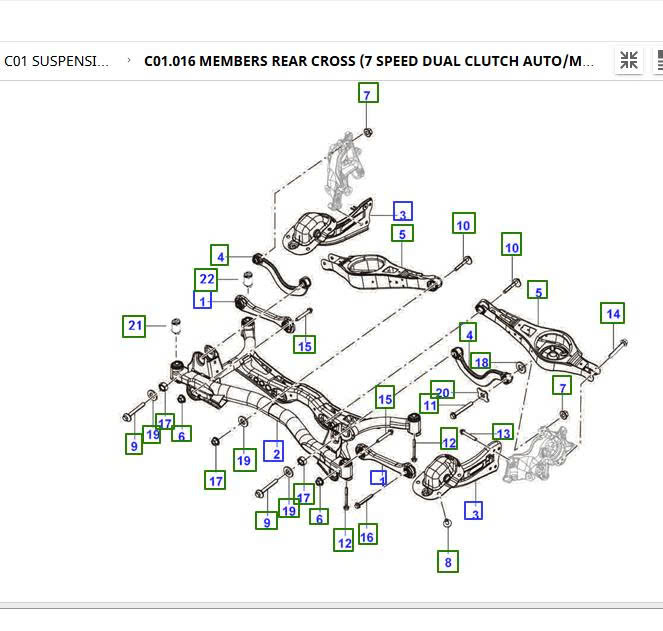 Càng I sau Ford Territory NS15K652AA NS1-5K652-AA