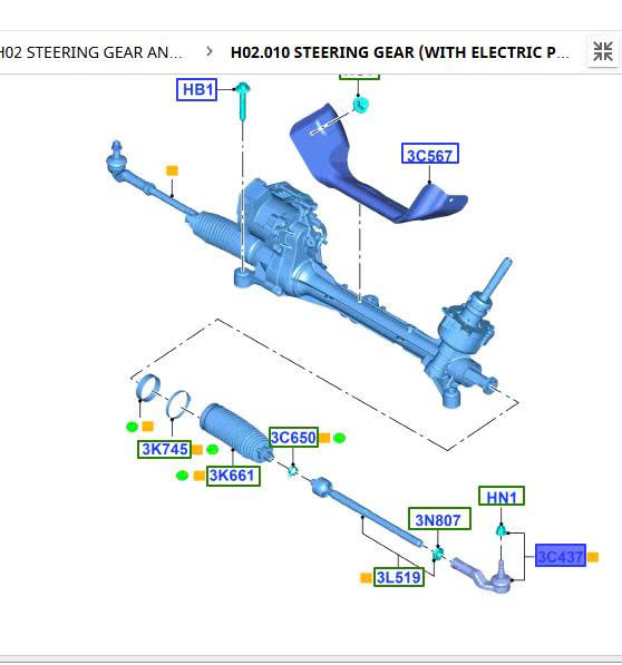 Rotuyn lái ngoài Ford Focus 2015 16 17 18 19 BV6Z3A130M L