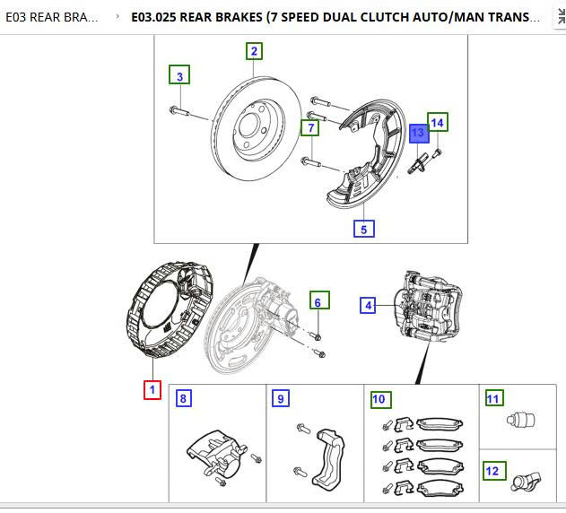 Cảm biến phanh ABS bánh sau Ford Terrritory KS12B372DA EA