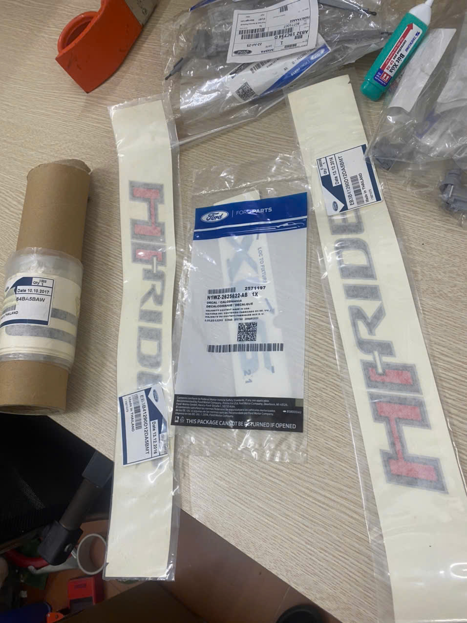 Bộ tem, chữ xe Ford Ranger 2013-2021, chữ Hi-rider, XLS, Ranger