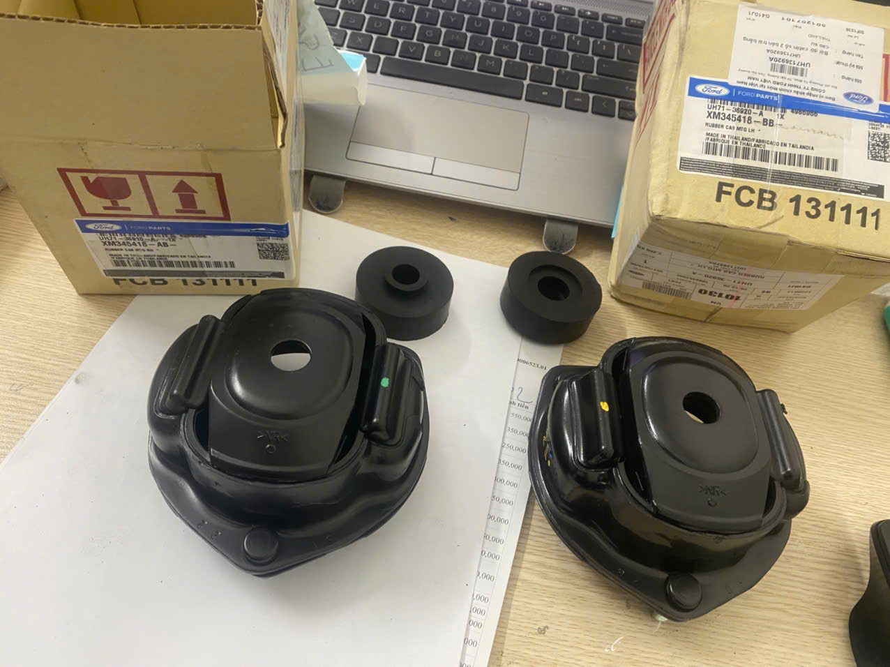 Cao su đệm gối sắt xi Ford Everest 2005-2014 UH7136910A 20A