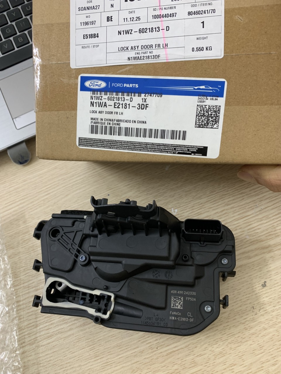 Khoá cửa trước lái Ford Ranger 2023 24 25 26 N1WZ6021813D A