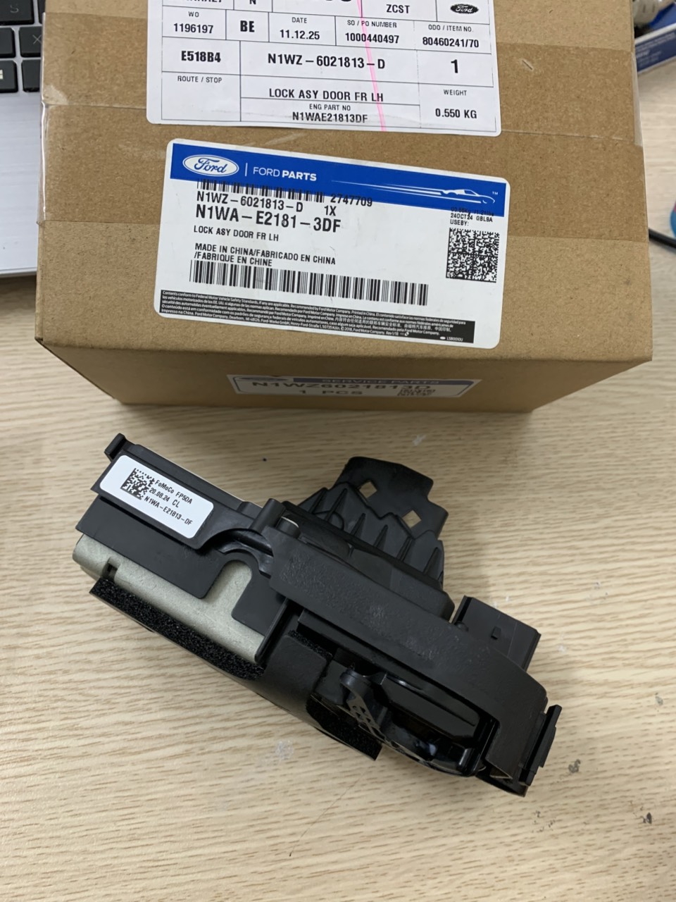 Khoá cửa trước lái Ford Ranger 2023 24 25 26 N1WZ6021813D A