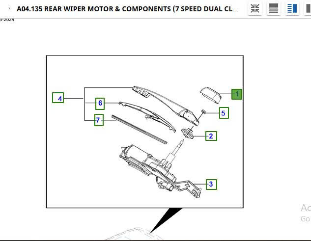 Ốp cần gạt mưa sau Ford Territory FS117437BA FS1-17437-BA