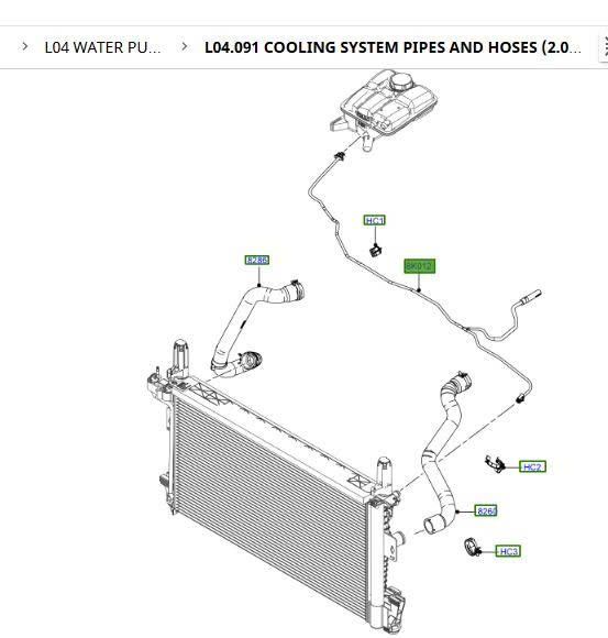 Tuy ô bình nước phụ Focus 2012 13 14 CV6Z8K012K BV618K012