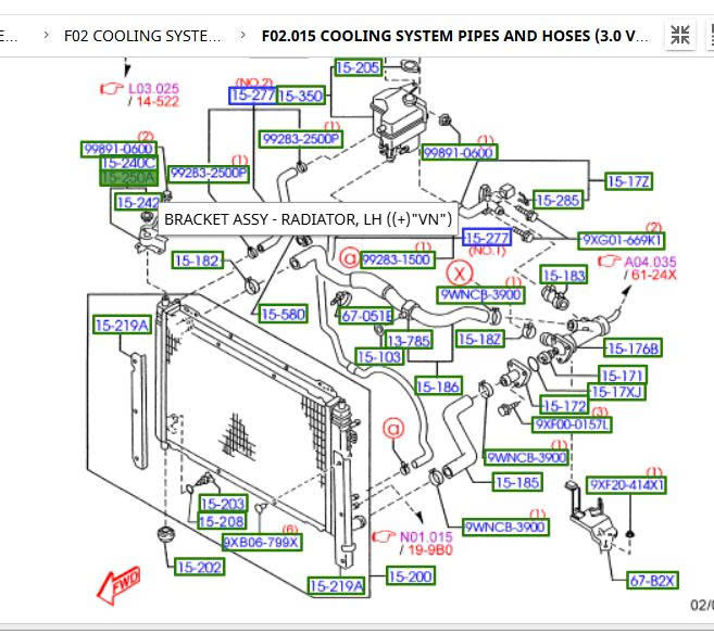 Tuy ô két nước trên, dưới Ford Escape AJ341518X AJ3415185