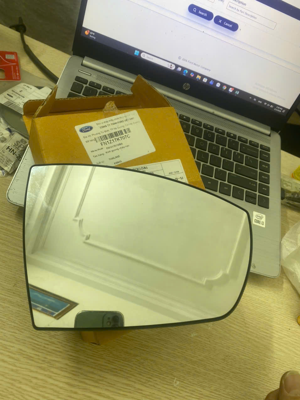 Mặt gương chiếu hậu Ford EcoSport bên phụ FN1517K740BA