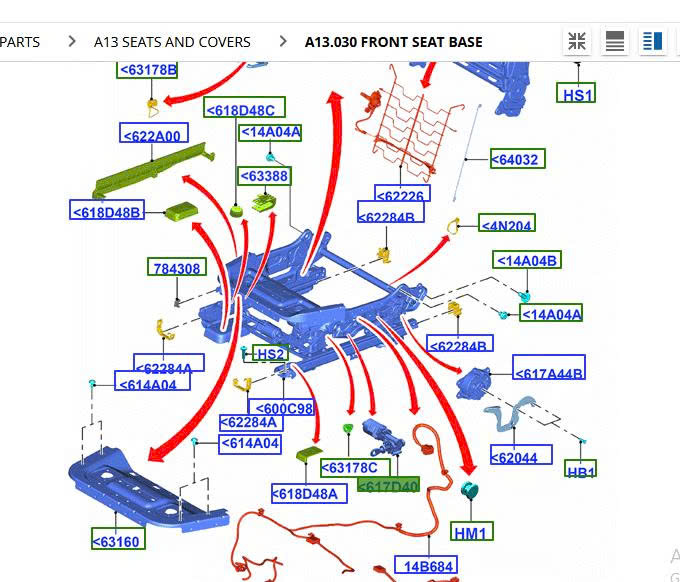 Mô tơ chỉnh ghế Ford Everest AB3921617D40AA AB3Z14547A