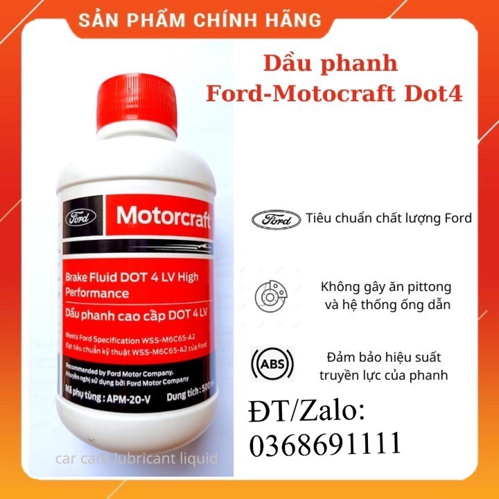 Dầu thắng (dầu phanh Dot 4) Ford Motorcraft Dot4 APM-20-V2