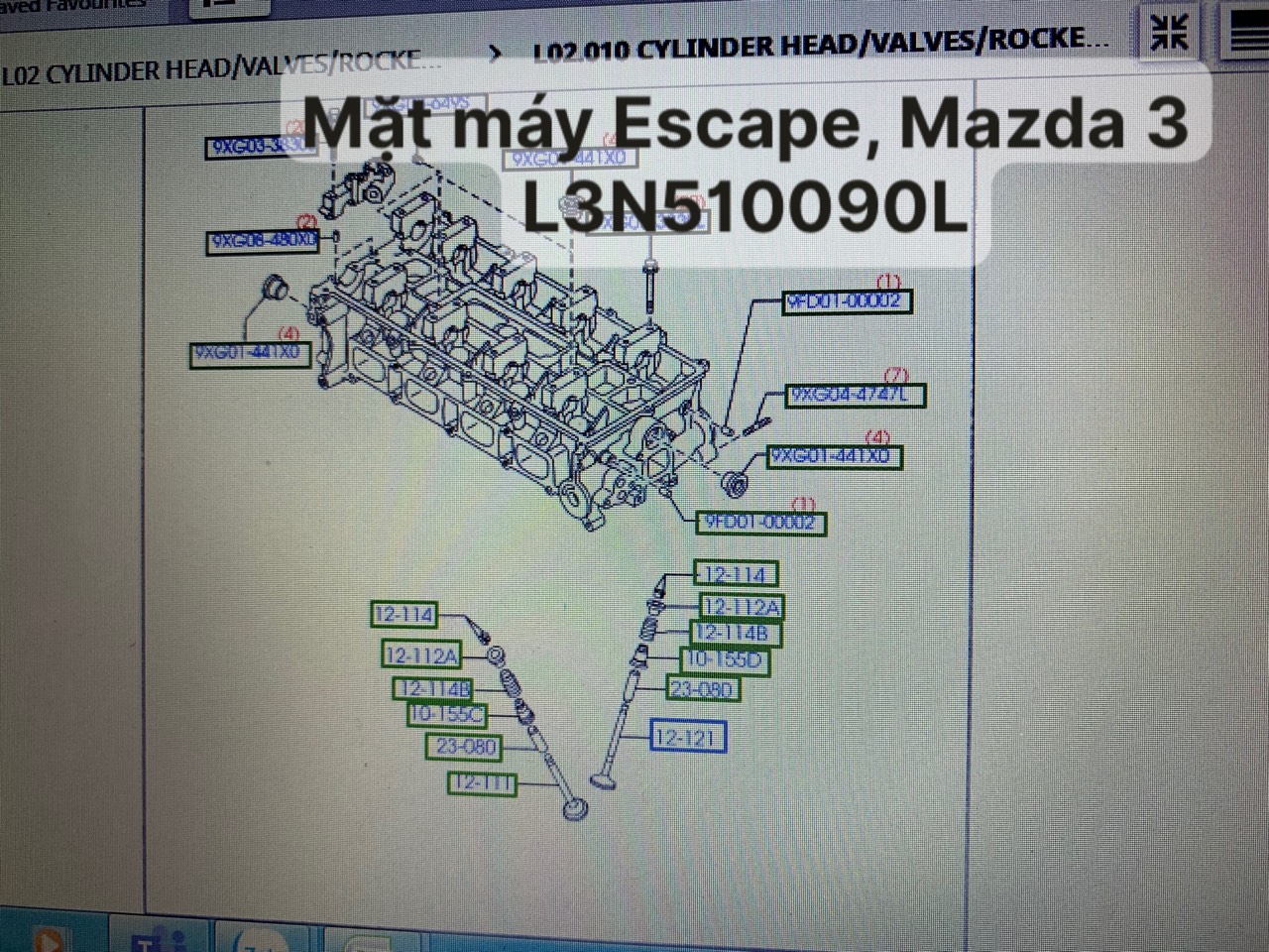 Mặt máy Escape 2.3 & Mazda 3 2009 / L3N510090L L3N5-10090-L2